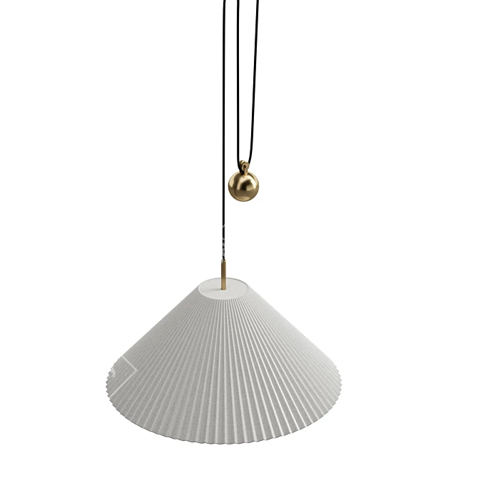 Fluted Charm Pendant 3D model image 3
