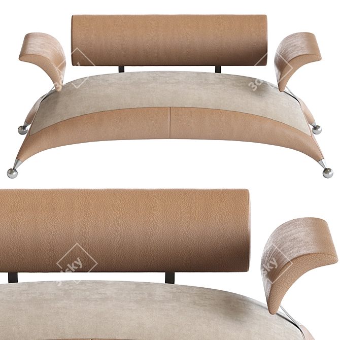Stylish Safari Sofa 3D model image 3