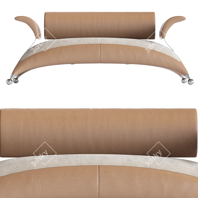 Stylish Safari Sofa 3D model image 5
