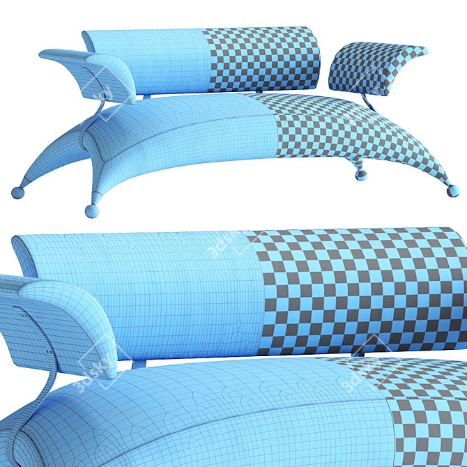 Stylish Safari Sofa 3D model image 7