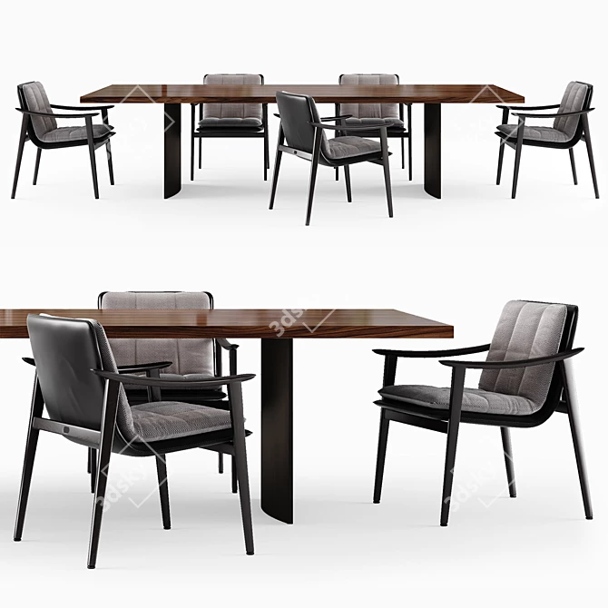 Elegant Minotti LINHA Table 3D model image 2