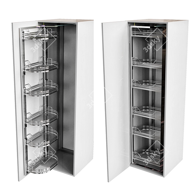 Streamline Kitchen Cabinet Organizer 3D model image 5