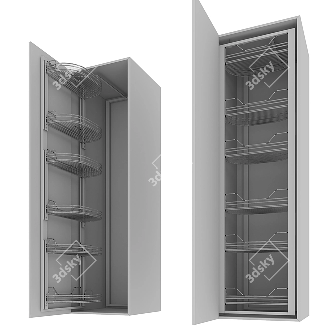 Streamline Kitchen Cabinet Organizer 3D model image 6