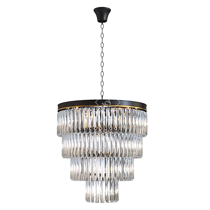 Elegant Crystal Pendant Lamp 3D model image 1