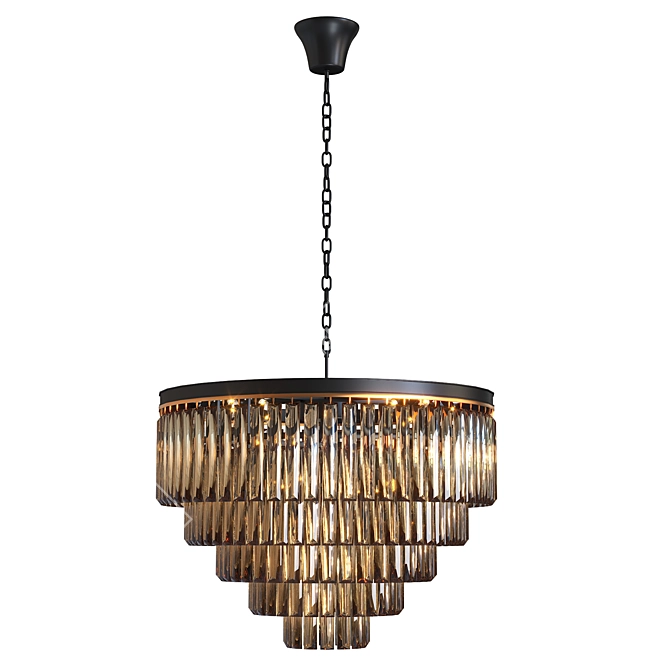 Elegant Crystal Pendant Lamp 3D model image 5