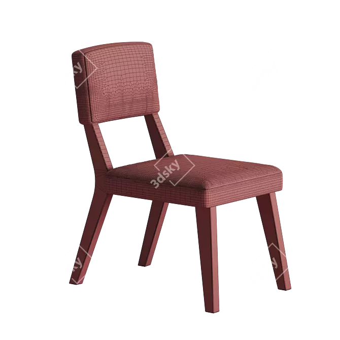 Plush Companion Velvet Chair 3D model image 5