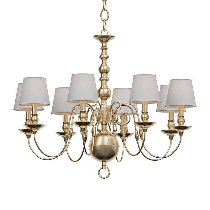 Eichholtz Bourbon Collection Chandelier 3D model image 1