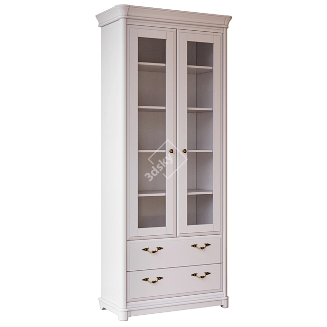 RIVIERA Wood Bookcase: Elegant, Spacious, Stylish 3D model image 2