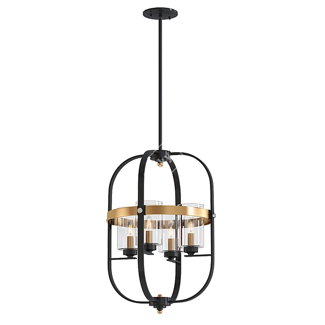 Savoy House Kirkland 4 Light Pendant 3D model image 1