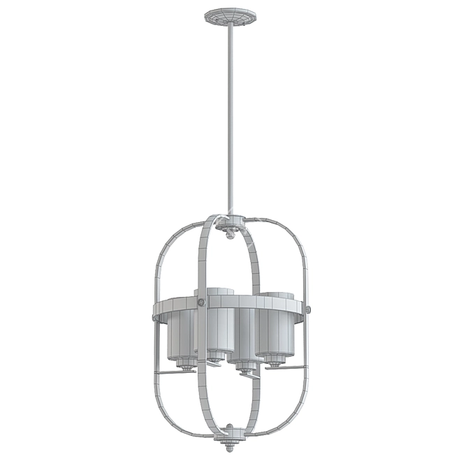 Savoy House Kirkland 4 Light Pendant 3D model image 2