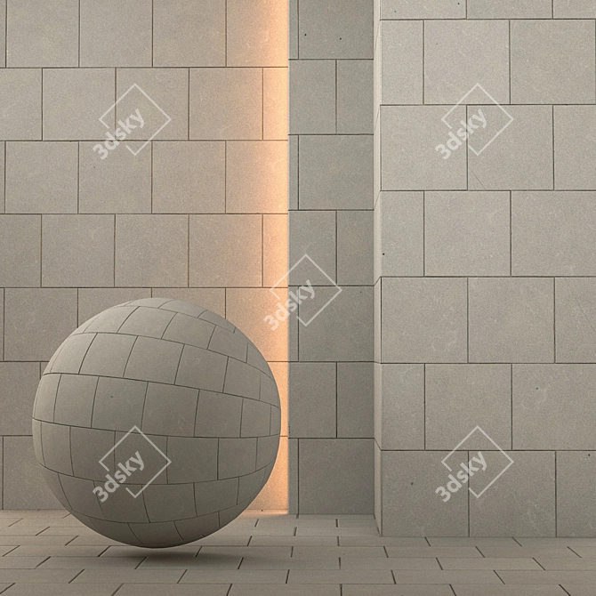 Seamless Pavement Design Set 3D model image 1