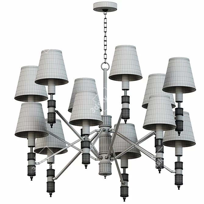 Modern Millimeter Pendant Ceiling Light 3D model image 2