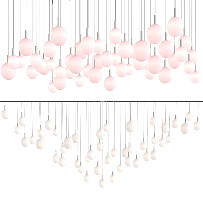 Elegant Ivy Pendant Light 3D model image 1