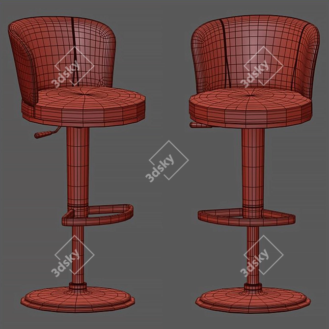 Giorgetti Modern Bar Stool 3D model image 2