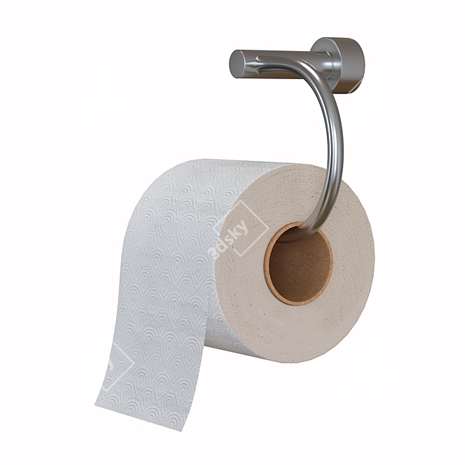 Premium Absorbent Toilet Paper 3D model image 1