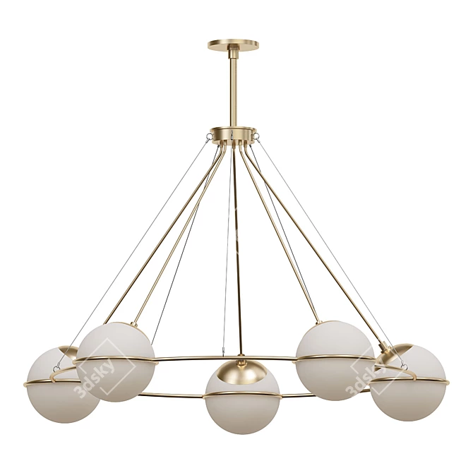 Elegant Hathoway Chandelier 3D model image 1