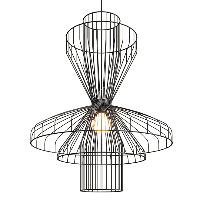Suspended Elegance: PARACHUTE Chandelier 3D model image 1
