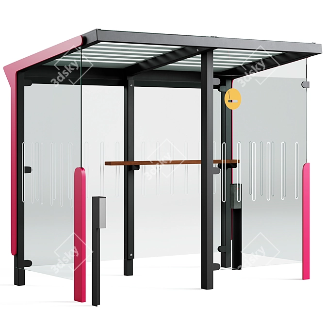 Sleek Smoking Pavilion & Valet Combo 3D model image 1