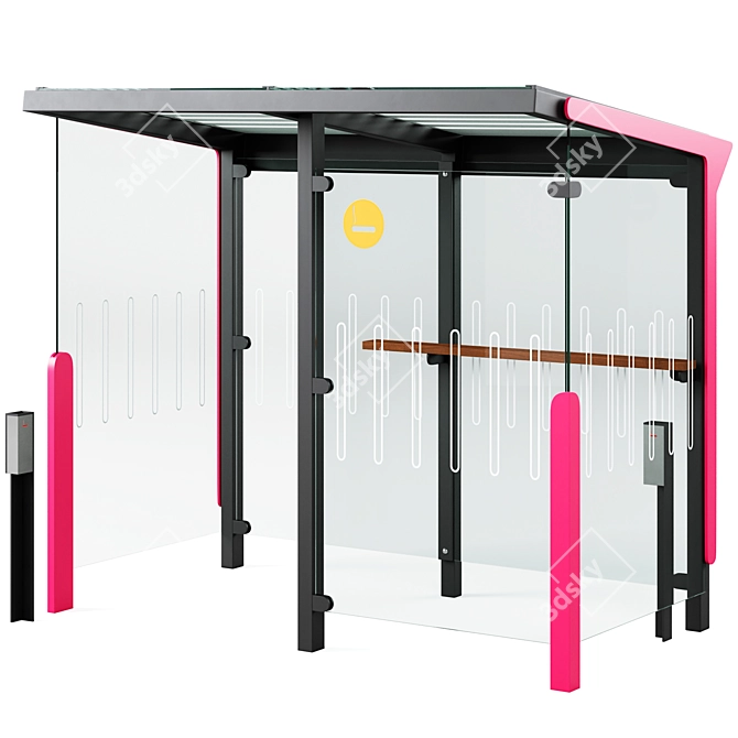 Sleek Smoking Pavilion & Valet Combo 3D model image 2