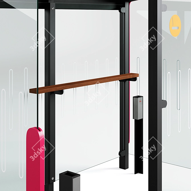 Sleek Smoking Pavilion & Valet Combo 3D model image 4