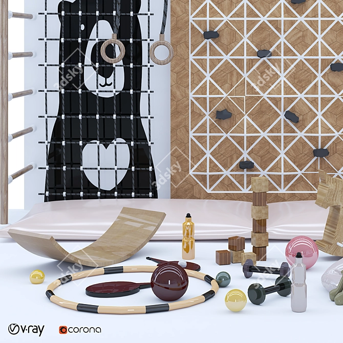 Baby Room 09: Modern, Spacious, Versatile 3D model image 2