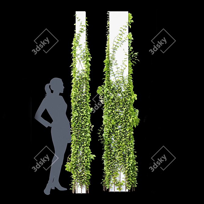 Elevate Your Space with Artificial Hanging Plants 3D model image 5