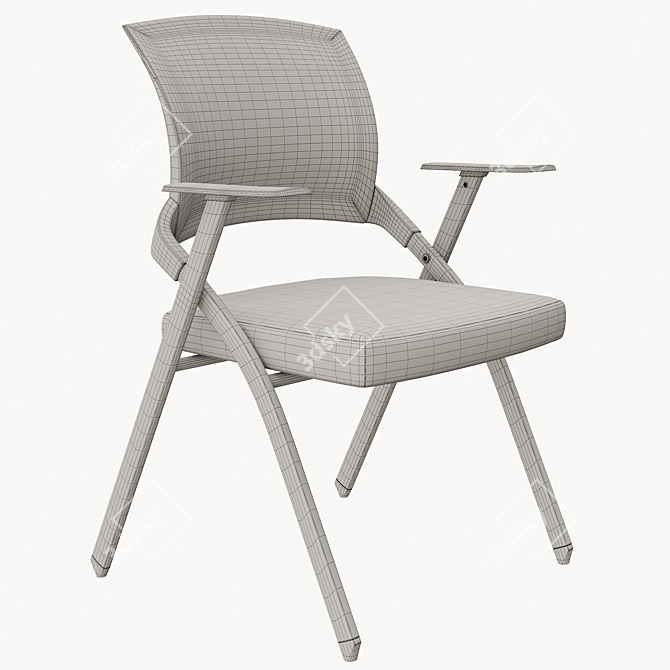 Modern Ergonomic Chair with Adjustable Features 3D model image 5