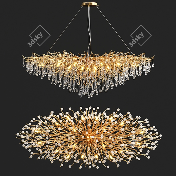 Elegant Marian Chandelier Collection 3D model image 3