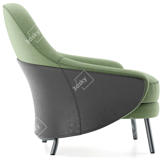 Sophisticated Angie Armchair with High-Resolution Textures 3D model image 2