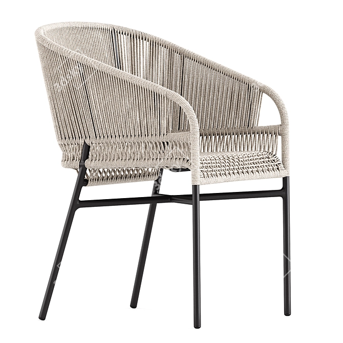 Elegant Outdoor Cricket Chair 3D model image 4