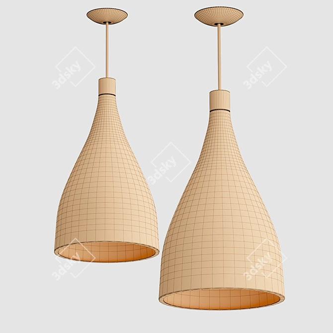 Elegant Swell Narrow Pendant 3D model image 2