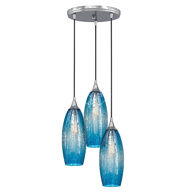 Lunar Cascade Pendant Chandelier 3D model image 1