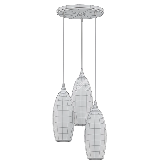 Lunar Cascade Pendant Chandelier 3D model image 2