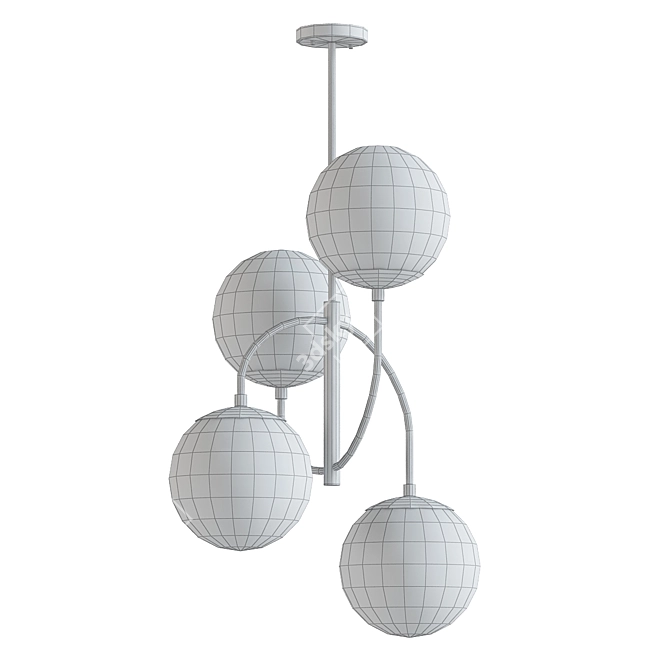 Celestial Glow Chandelier 3D model image 2