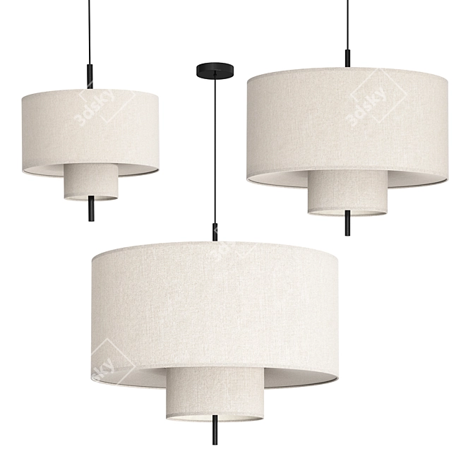 Modern Mergin Chandelier, Various Sizes 3D model image 3