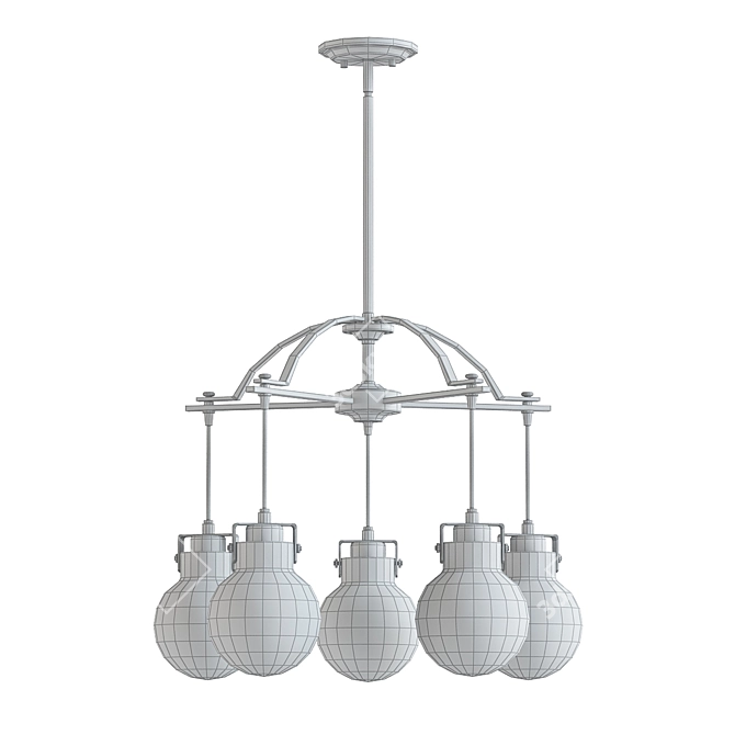 Elegant Sidwell 5-Light Chandelier 3D model image 2