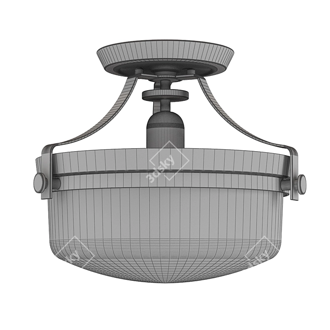 Quoizel Penn Station Ceiling Lamp 3D model image 2