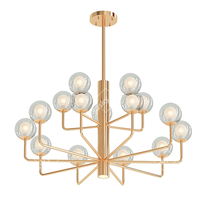 Elegant Galalini Chandelier 3D model image 1