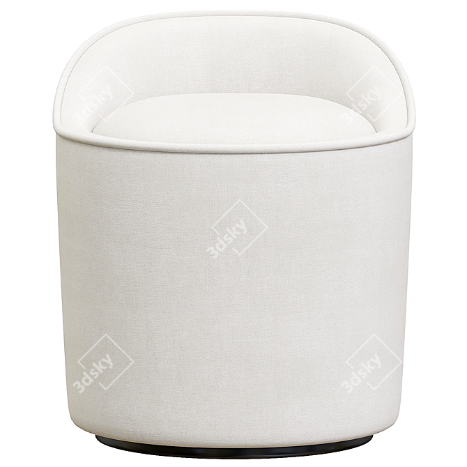 Sleek Tail Lounge Chair 3D model image 2