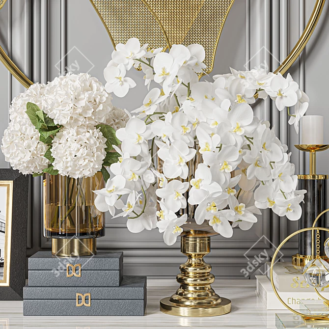 Elegant 45-piece Decor Set 3D model image 4