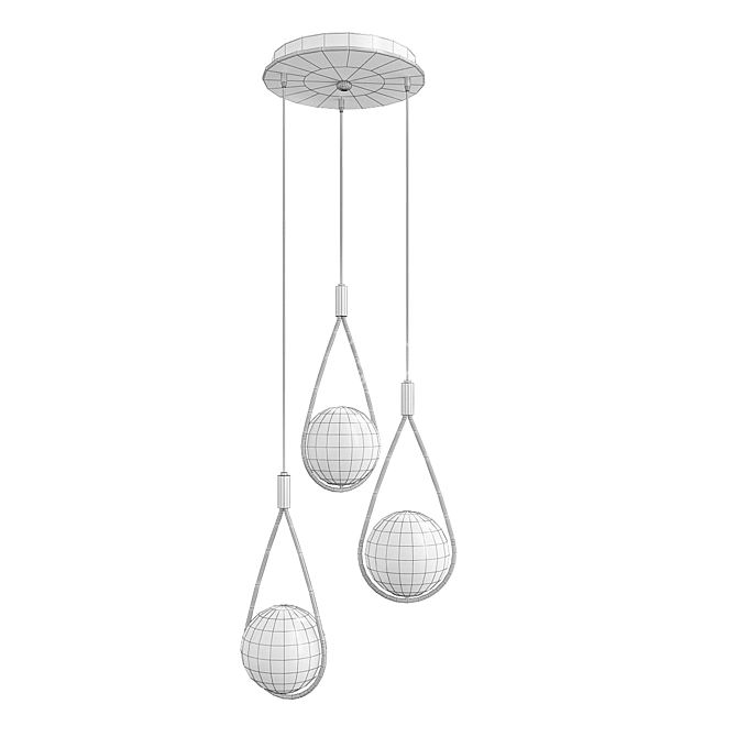 Elegant Glass Pendant Lamp: "Macapa 3D model image 2