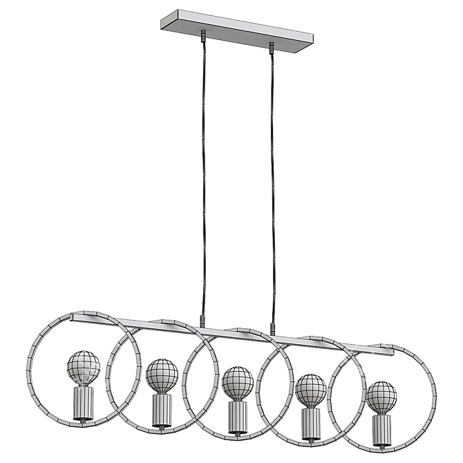 Elegant Vele Luce Liberty Pendant 3D model image 2