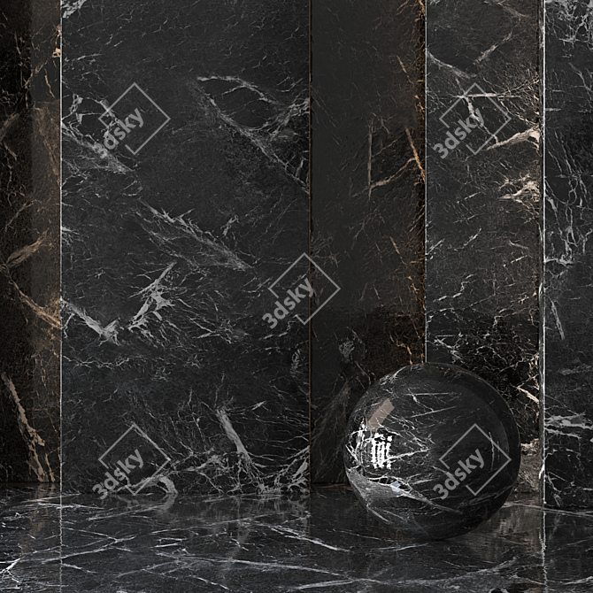 Luxury Marble Tile Set 3D model image 2