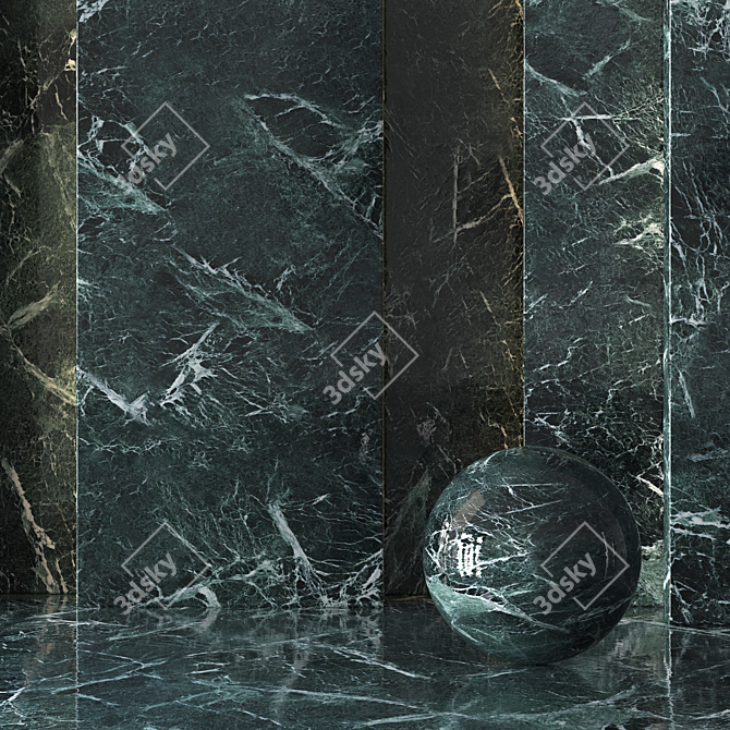 Luxury Marble Tile Set 3D model image 5