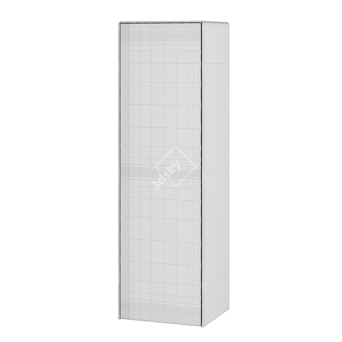 White Tulip Hanging Wardrobe with Glass Shelves 3D model image 5