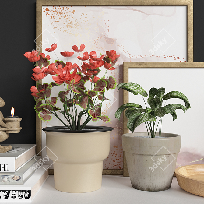 Modern Decor Set 06 3D model image 2