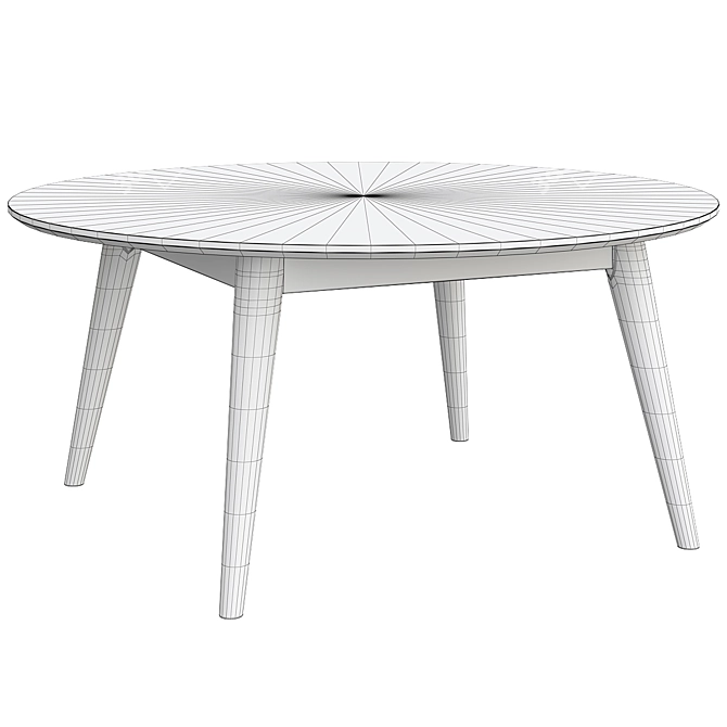 Vintage Quilda Coffee Table: Retro Charm for Your Home 3D model image 3