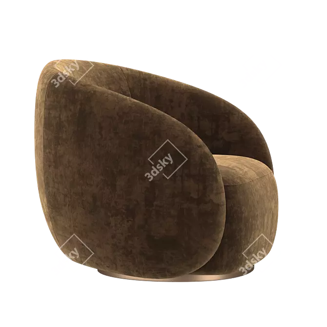 Elegance Meets Comfort: Brice Swivel Armchair 3D model image 3