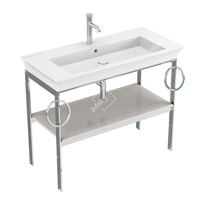 DURAVIT White Tulip Metal Console - WT4547B 3D model image 2