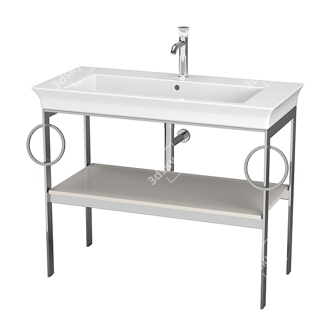 DURAVIT White Tulip Metal Console - WT4547B 3D model image 8